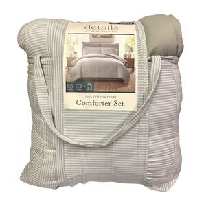 details by Becki Owens 3-Piece Ryan Cotton Comforter Set, Full/Queen - Green